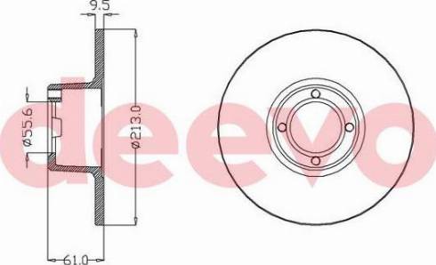 DEEVO BD10820 - Тормозной диск abcparts.ee