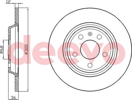DEEVO BD20580 - Тормозной диск abcparts.ee