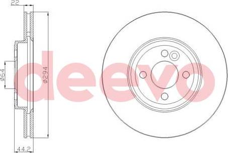 DEEVO BD21200 - Тормозной диск abcparts.ee
