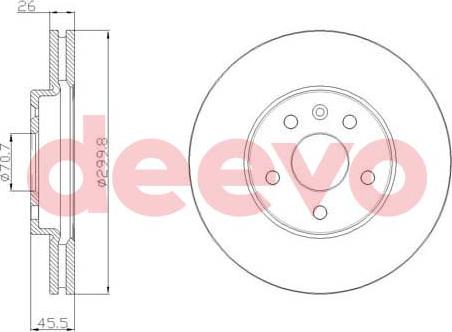DEEVO BD22840 - Тормозной диск abcparts.ee