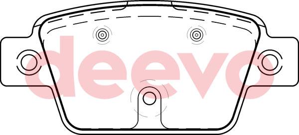 DEEVO BP59680 - Тормозные колодки, дисковые, комплект abcparts.ee