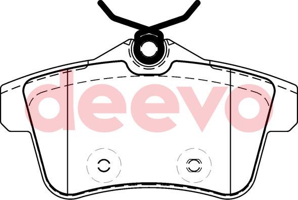 DEEVO BP59160 - Тормозные колодки, дисковые, комплект abcparts.ee