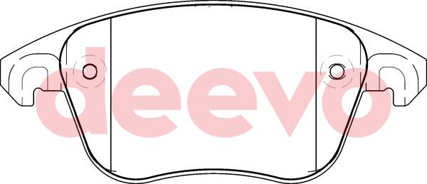 DEEVO BP59340 - Тормозные колодки, дисковые, комплект abcparts.ee