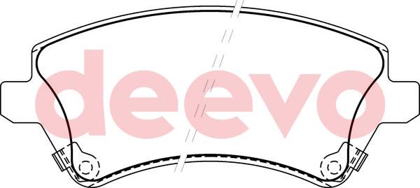 DEEVO BP54060 - Тормозные колодки, дисковые, комплект abcparts.ee