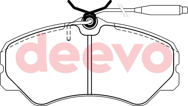 DEEVO BP56560 - Тормозные колодки, дисковые, комплект abcparts.ee