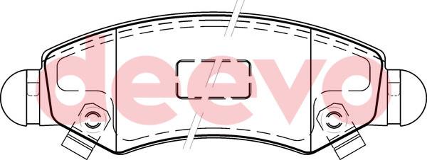DEEVO BP50720 - Тормозные колодки, дисковые, комплект abcparts.ee
