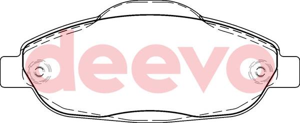 DEEVO BP52520 - Тормозные колодки, дисковые, комплект abcparts.ee