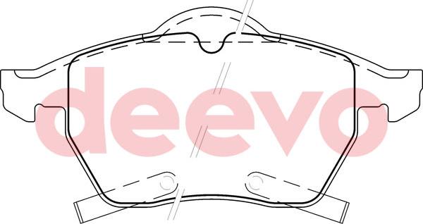 DEEVO BP57100 - Тормозные колодки, дисковые, комплект abcparts.ee