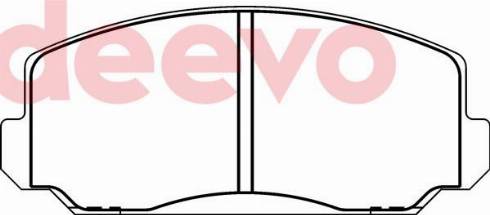 DEEVO BP67380 - Тормозные колодки, дисковые, комплект abcparts.ee