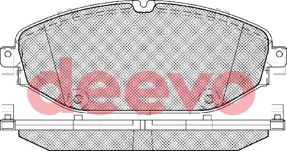 DEEVO BP85280 - Тормозные колодки, дисковые, комплект abcparts.ee