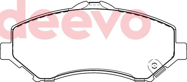 DEEVO BP80020 - Тормозные колодки, дисковые, комплект abcparts.ee