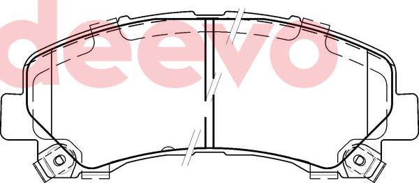 DEEVO BP82700 - Тормозные колодки, дисковые, комплект abcparts.ee