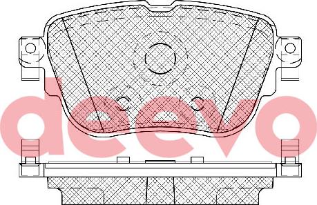DEEVO BP87580 - Тормозные колодки, дисковые, комплект abcparts.ee