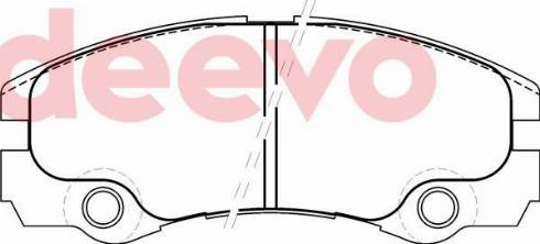 DEEVO BP75640 - Тормозные колодки, дисковые, комплект abcparts.ee