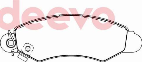 DEEVO BP75300 - Тормозные колодки, дисковые, комплект abcparts.ee