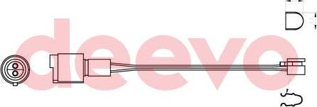 DEEVO BW10300 - Сигнализатор, износ тормозных колодок abcparts.ee