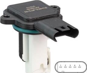 Delphi AF10446 - Датчик потока, массы воздуха abcparts.ee