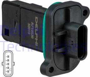 Delphi AF10530-12B1 - Датчик потока, массы воздуха abcparts.ee