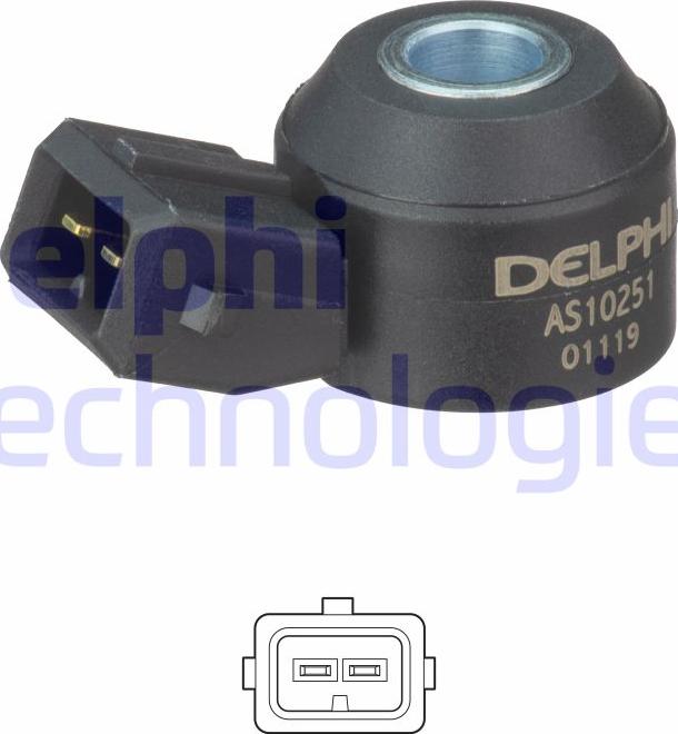Delphi AS10251 - Датчик детонации abcparts.ee