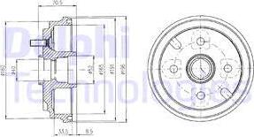 Delphi BF462 - Тормозной барабан abcparts.ee