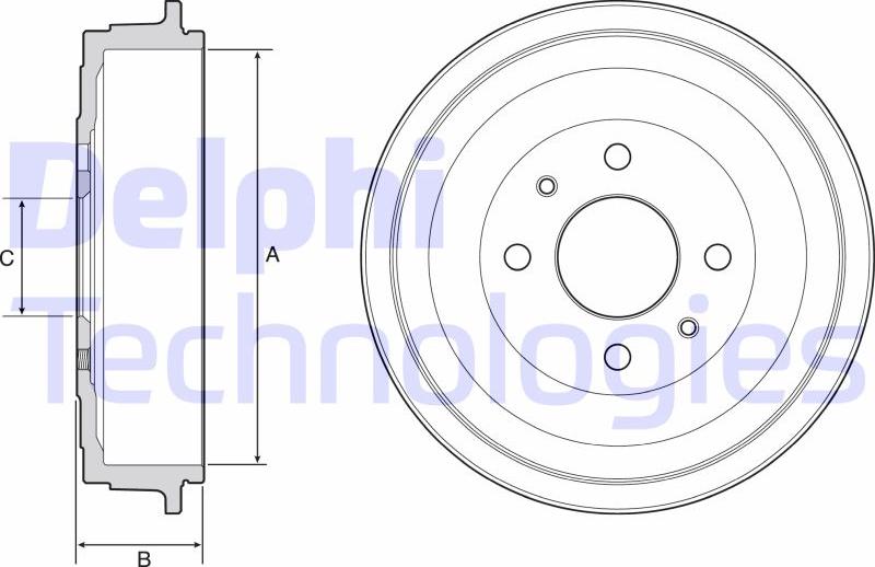 Delphi BF528 - Тормозной барабан abcparts.ee