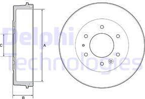Delphi BF527 - Тормозной барабан abcparts.ee