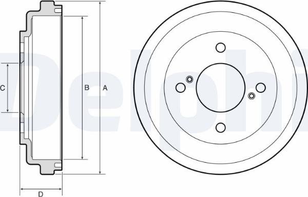 Delphi BF651 - Тормозной барабан abcparts.ee
