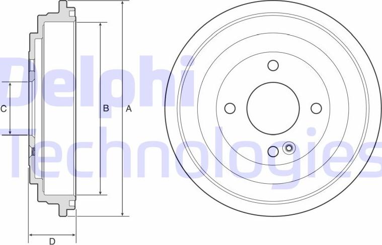 Delphi BF618 - Тормозной барабан abcparts.ee