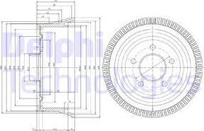 Delphi BF387 - Тормозной барабан abcparts.ee