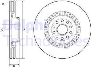 Delphi BG9957 - Тормозной диск abcparts.ee