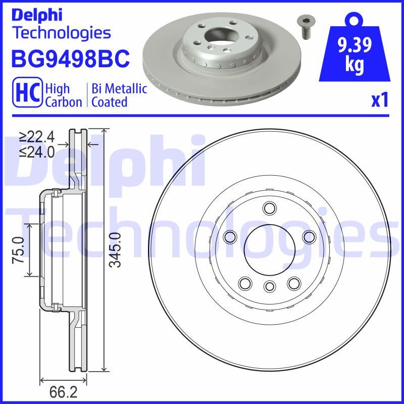 Delphi BG9498BC - Тормозной диск abcparts.ee