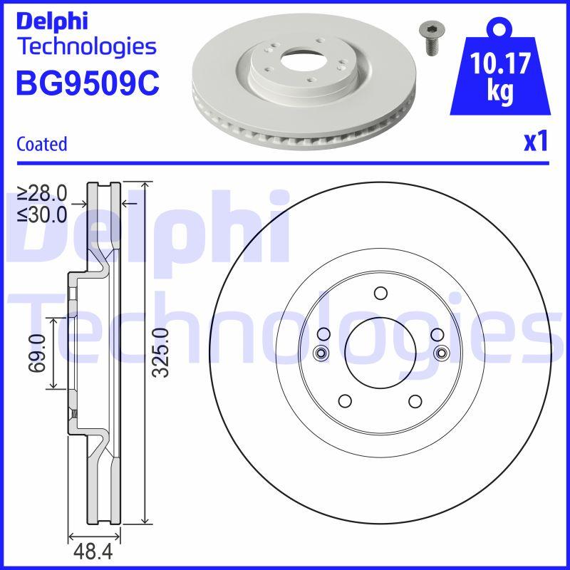 Delphi BG9509C - Тормозной диск abcparts.ee