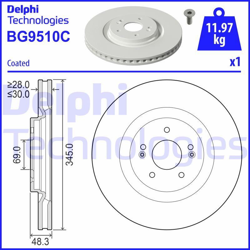Delphi BG9510C - Тормозной диск abcparts.ee