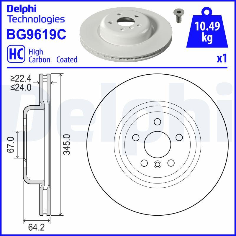Delphi BG9619C - Тормозной диск abcparts.ee