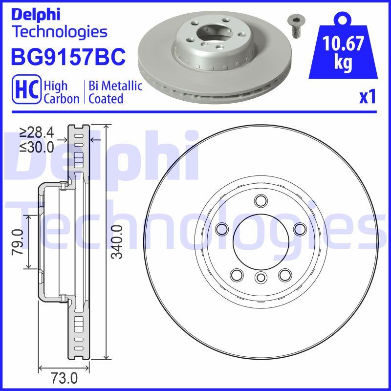 Delphi BG9157BC - Тормозной диск abcparts.ee