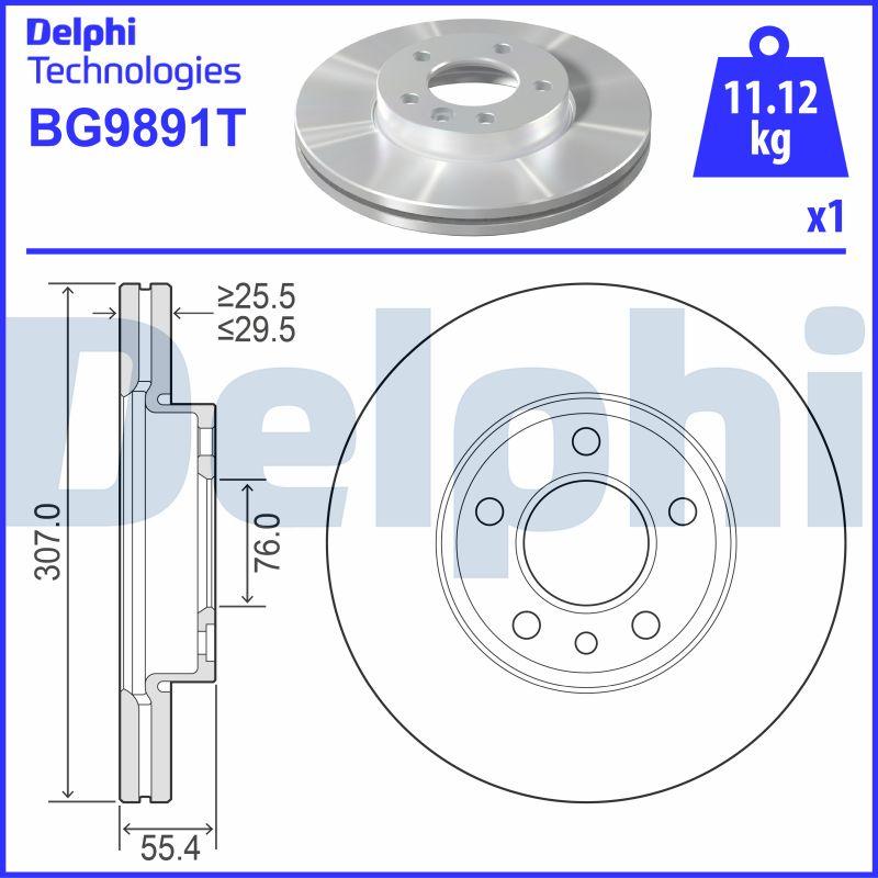 Delphi BG9891T - Тормозной диск abcparts.ee