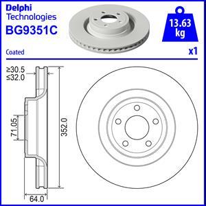 Delphi BG9351C - Тормозной диск abcparts.ee