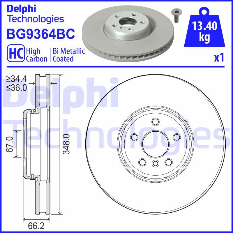 Delphi BG9364BC - Тормозной диск abcparts.ee