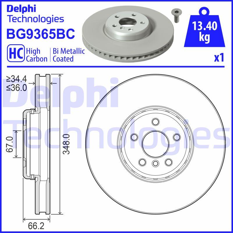 Delphi BG9365BC - Тормозной диск abcparts.ee