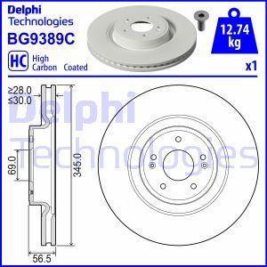 Delphi BG9389C - Тормозной диск abcparts.ee