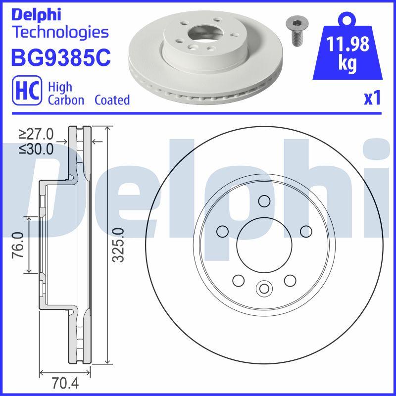 Delphi BG9385C - Тормозной диск abcparts.ee