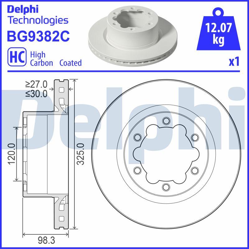 Delphi BG9382C - Тормозной диск abcparts.ee