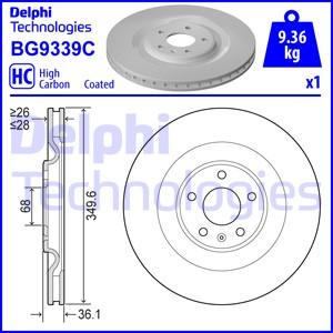 Delphi BG9339C - Тормозной диск abcparts.ee