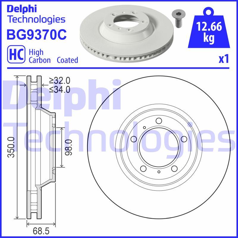 Delphi BG9370C - Тормозной диск abcparts.ee