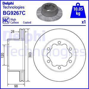 Delphi BG9267C - Тормозной диск abcparts.ee