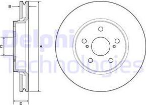 Delphi BG4952C - Тормозной диск abcparts.ee