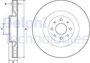 Delphi BG4566C - Тормозной диск abcparts.ee