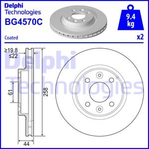 Delphi BG4570C-18B1 - Тормозной диск abcparts.ee
