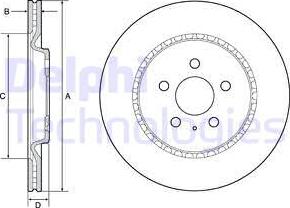 Delphi BG4643C - Тормозной диск abcparts.ee