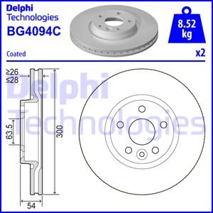 Delphi BG4094C-18B1 - Тормозной диск abcparts.ee